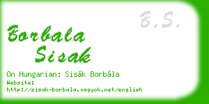 borbala sisak business card